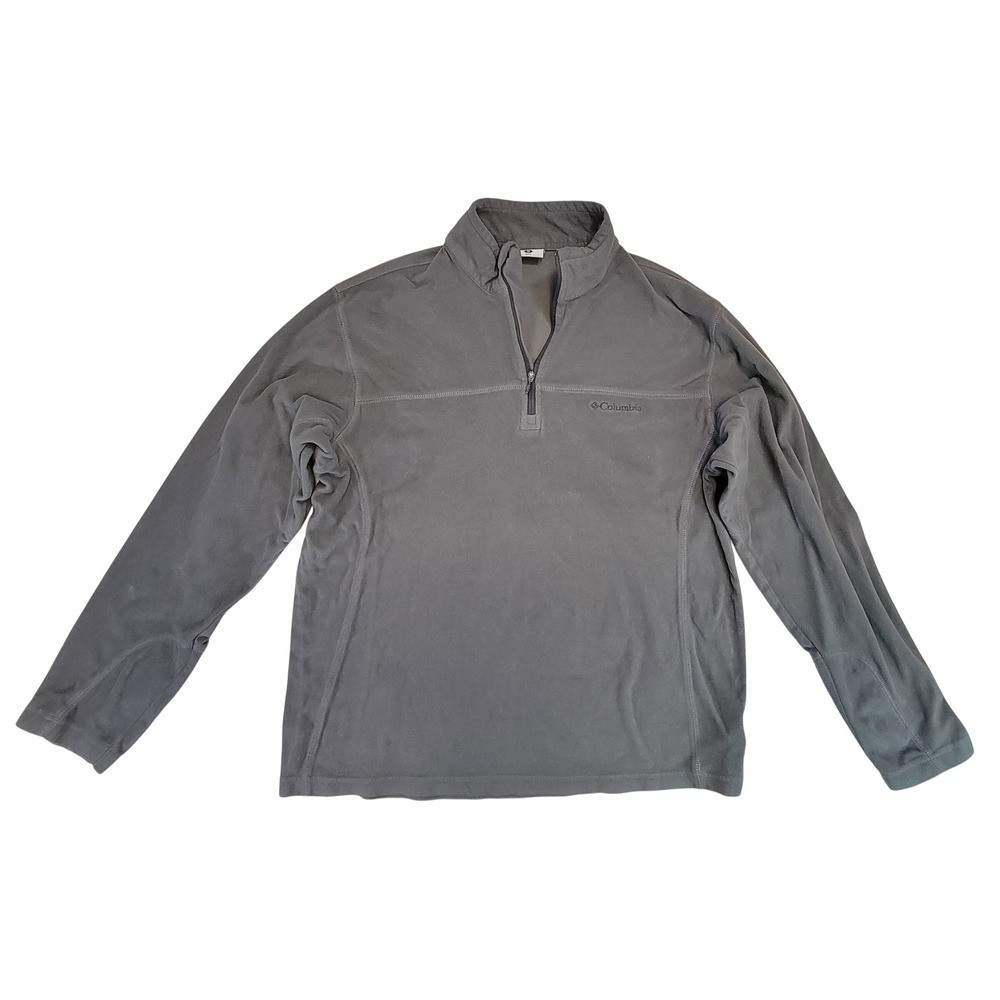 Columbia Men's Fleece 1/4 Zip Pullover Gray Size Medium
